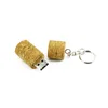 Wooden Wine Corks Design Usb Flash Drive 32Gb Pendrive 64Gb U Disk 16Gb Usb 2.0 Flash Stick 8Gb 4Gb Pen Drive With Key Ring