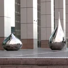 Outdoor home Garden Decor metal craft product AISI 304 316L stainless steel mirror Water Drop ball sculpture