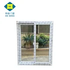 2017 Popular Factory Making Hurricane German Vinyl Sliding Tempered Doule Glazed Large Glass Windows