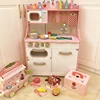 custom Simulation Educational Cooking wooden Big kitchen pretend play toy