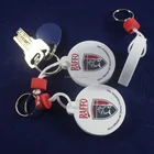 Hight printing quality round eva keychain, white foam floating key holder, floatable key ring