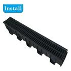 plastic complete water drain channel with cover