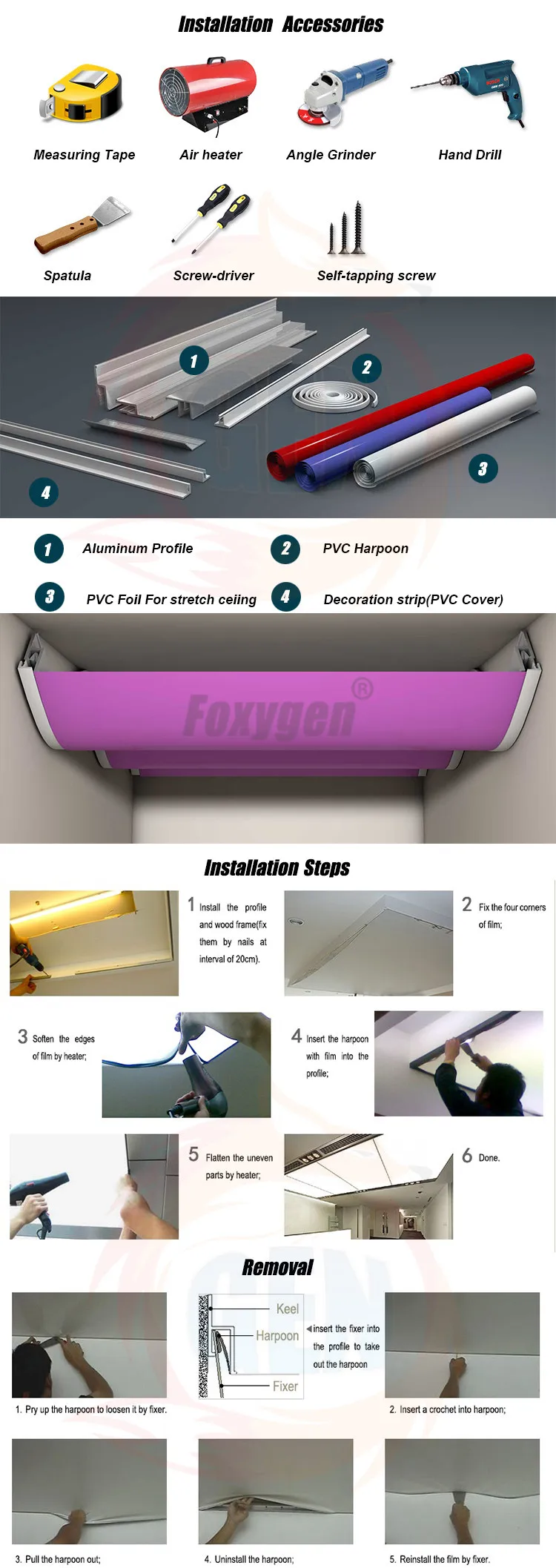 Decorative film mirror effect cheap price MSD 1.5M-5M High glossy ceiling film PVC lacquer foil