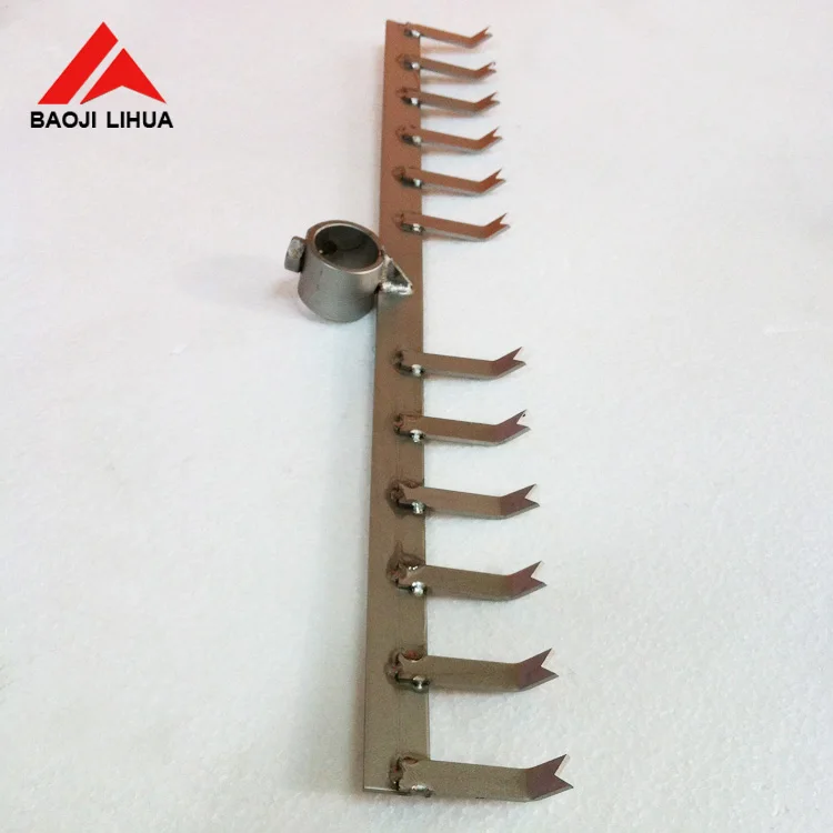 Baoji titanium Gr2 titanium racks jigs discs with clamps for anodizing