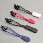 3# invisible zipper slider string zipper pull silicone rubber