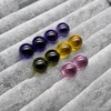 Small Size Loose Bead Multicolor Cubic Zirconia Stone Round Beads For Jewelry Making