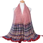 Zakiyyah LS144 Kashmiri Shawls with Middle Eastern Style Pattern Design Muslim Cap for Women Neva Style Hijab