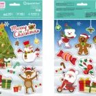 Custom Color Colorful Waterproof Holiday Decoration PP Merry Christmas Decal Stickers