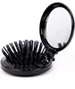 Professional Magic Health Massage Brush Hair Comb Portable Round Plastic Mini Folding Hair Brush with Mirror
