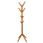 Modern creative vertical wooden coat rack with hanger clothes display rack