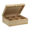 High Quality unfinished wooden wooden tea box with 12 compartments