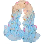 2019 New small butterfly chiffon scarf wholesale fashion women long cheap Printed Silk scarves DHL free shipping