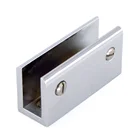 Brass stainless steel Wall Mount Hardware C Shape Glass Clip Bracket Glass Fitting U Shape glass clamp