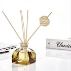 Luxury home decor natural glass bottle essential oil aroma reed diffuser With Rattan Sticks