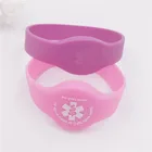 custom logo comfortable ISO15693 customized nfc silicone wristband for party