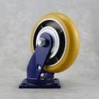 SS Extreme Heavy Duty Ergonomic Caster Featured Formulated Elastic Polyurethane On Aluminum 8 Inch Ergonomic Caster Wheel