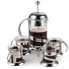 Best Seller Heat Resistance Stainless Steel Borosilicate Glass French Maker Press Coffee Plunger