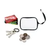 Zipper white custom printing coin purse portable card wallet neoprene earphone keychain pouch with handle