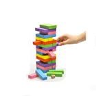 Educational toy wholesale colorful wooden dominos for kids
