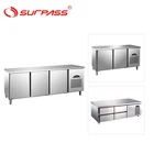 3 doors worktable refrigerator freezer counter fridge/freezer