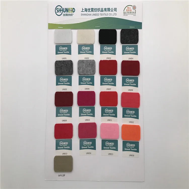 Colorful filling material polyester pp pet textile nonwoven needle punched felt fabric rolls