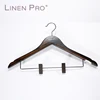 Luxury 44.5cm Black Wooden Clothes Hanger with Clip