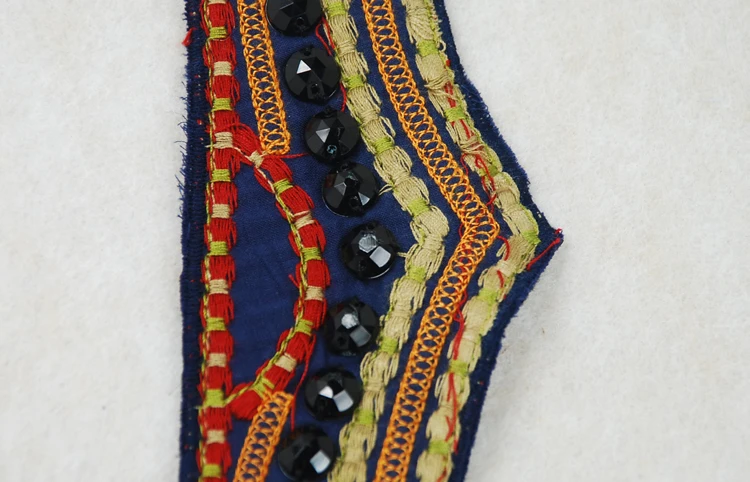 Rhinestone Collar national style decorated neck line