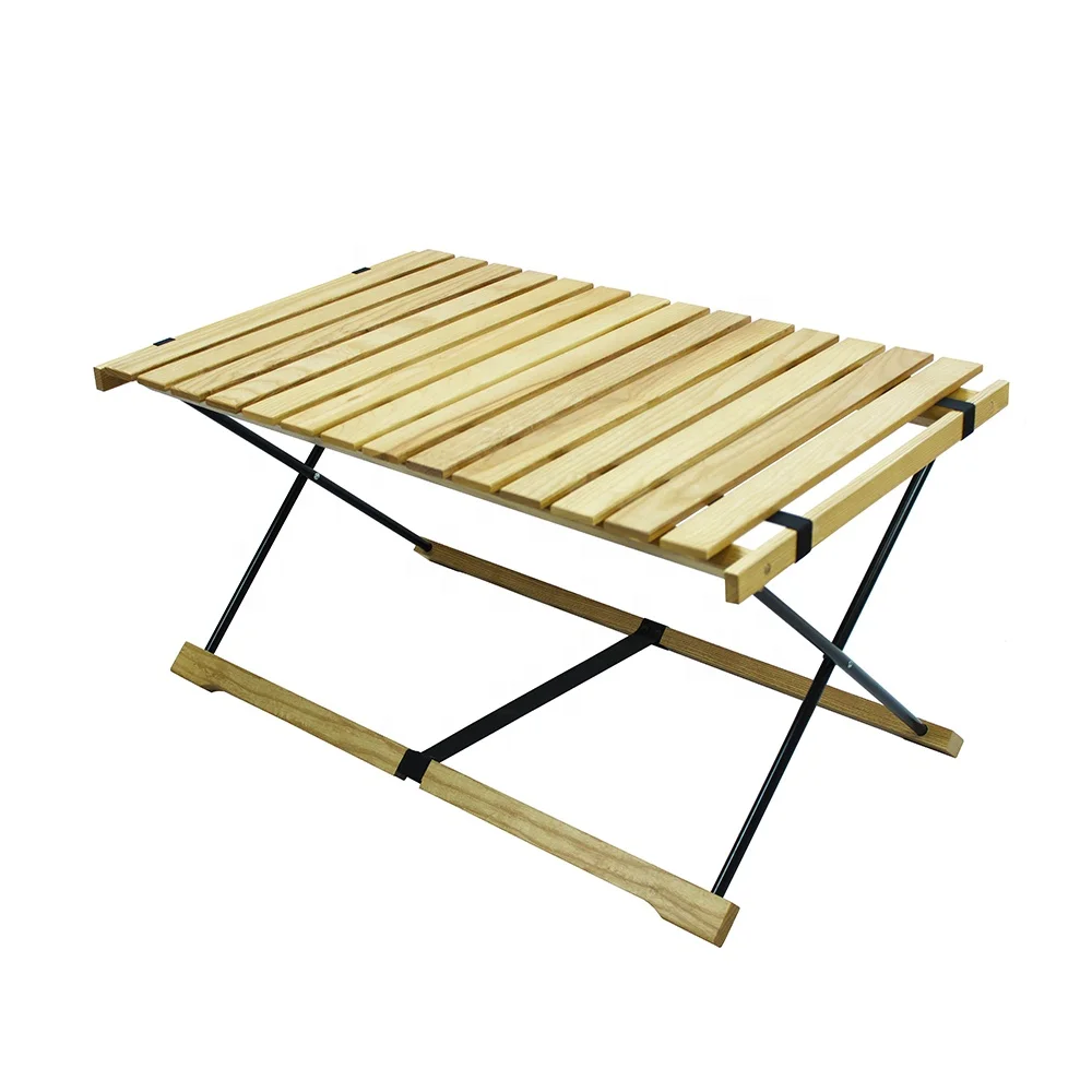 wood folding camping table