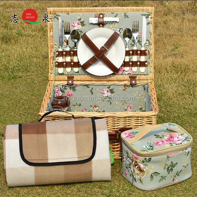 willow fabric willow basket / willow picnic basket with good