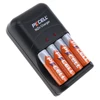 PKCELL 4 Slots LED Indicator nizn Battery Charger 8186 charger fast NiZn Rechargeable Batteries EU US Plug