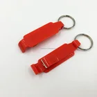 Promotional Logo Printed Hard Plastic Cheap Beer Bottle Opener with Keyring
