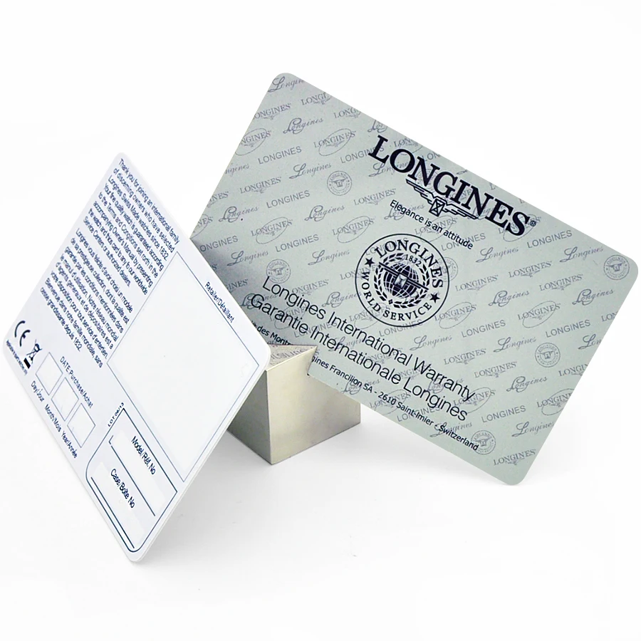 custom printing plastic warranty cards with signature panel