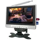 Portable led back light antenna 7" car tv monitor with usb