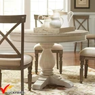 pedestal antique sturdy solid wood round dining table