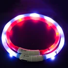 manufacturer wholesale led light rechargeable waterproof custom pp pet dog collar