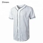 Anti-bacterial anti-UV breathable pinstripe blank baseball jersey