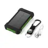 Solar Power Bank Waterproof 20000 mAh Solar Charger 2 USB Ports Powerbank With LED Light For Phones
