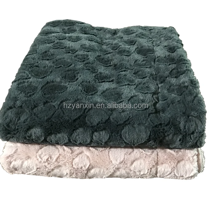 quality microfiber solid brush fake fur throw blanket alpaca