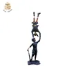 Garden life size bronze boy and girl statue for sale NTBS-659Y