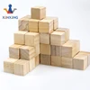 Unfinished Wood Blocks, Blank Wooden Building Block Cubes, Natural Wood Square Cubes 100 Pack