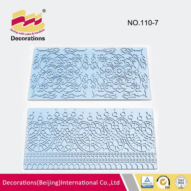fondant cake decorating plastic impression textured embossing