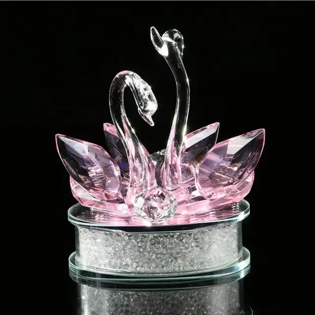 2018 hot sale crystal swan wedding favor romantic beautiful love