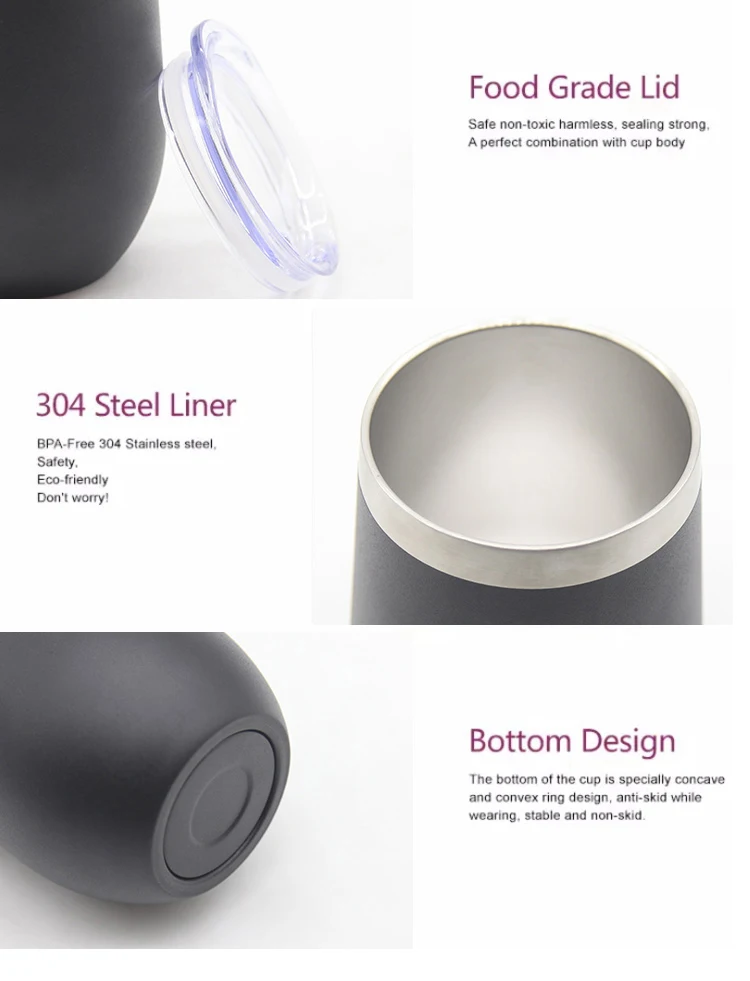 wholesale 12oz powder coated 18/8 double wall stainless steel