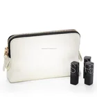 Fashion Cosmetic Bag White PU Leather Wholesale Women Cosmetic Makeup Bag Blank