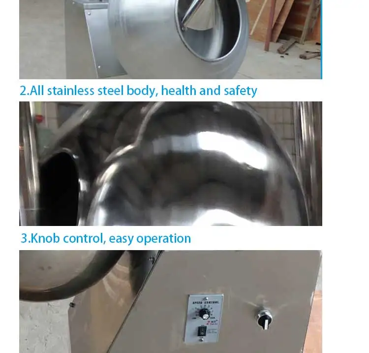 New Design Seed Coater Machine Mini Coating Pan Machine With Great Price details