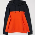 OEM Sport Wear 100% Cotton Color Block Hoodies Sweatshirts