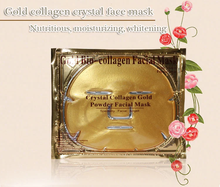 Private Label 24k Gold Face Masks Collagen Whitening Moisturizing Facial Masks 1
