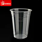 Biodegradable compostable PLA plastic cup with lid