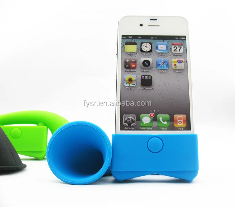 custom silicone smart phone loudspeaker silicone mobilephone megaphone - ANKUX.COM