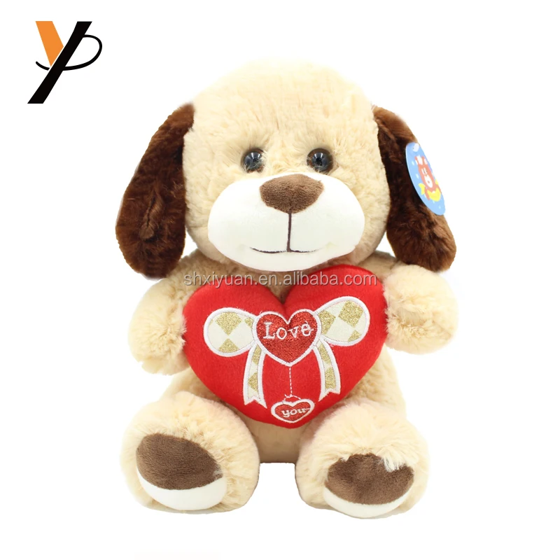 heart beat stuffed dog